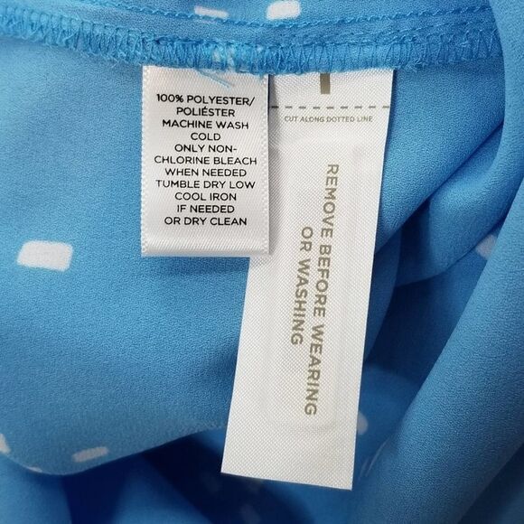 LOFT Ruffle Flutter Sleeve Cut Out Back Blouse - Picture 6 of 7